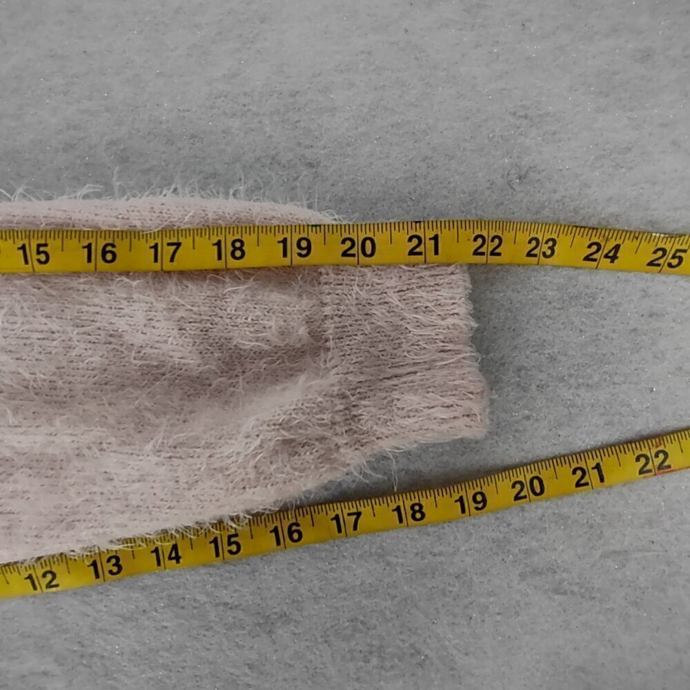 Holiday Time Pink, Shaggy, Reindeer Themed, Holiday Sweater Size L (12-14) - Picture 10 of 12